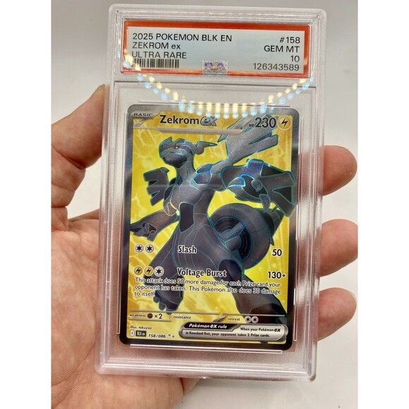 2025 POKEMON BLK EN ZEKROM ex ULTRA RARE #158 PSA 10 GEM MINT Black Bolt Zek Ex - Picture 1 of 2
